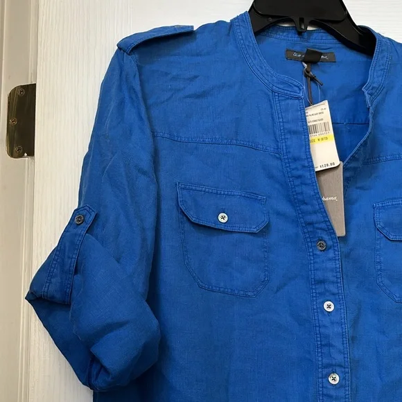 Tommy Bahama Linen Dress M Blue - Picture 2 of 5